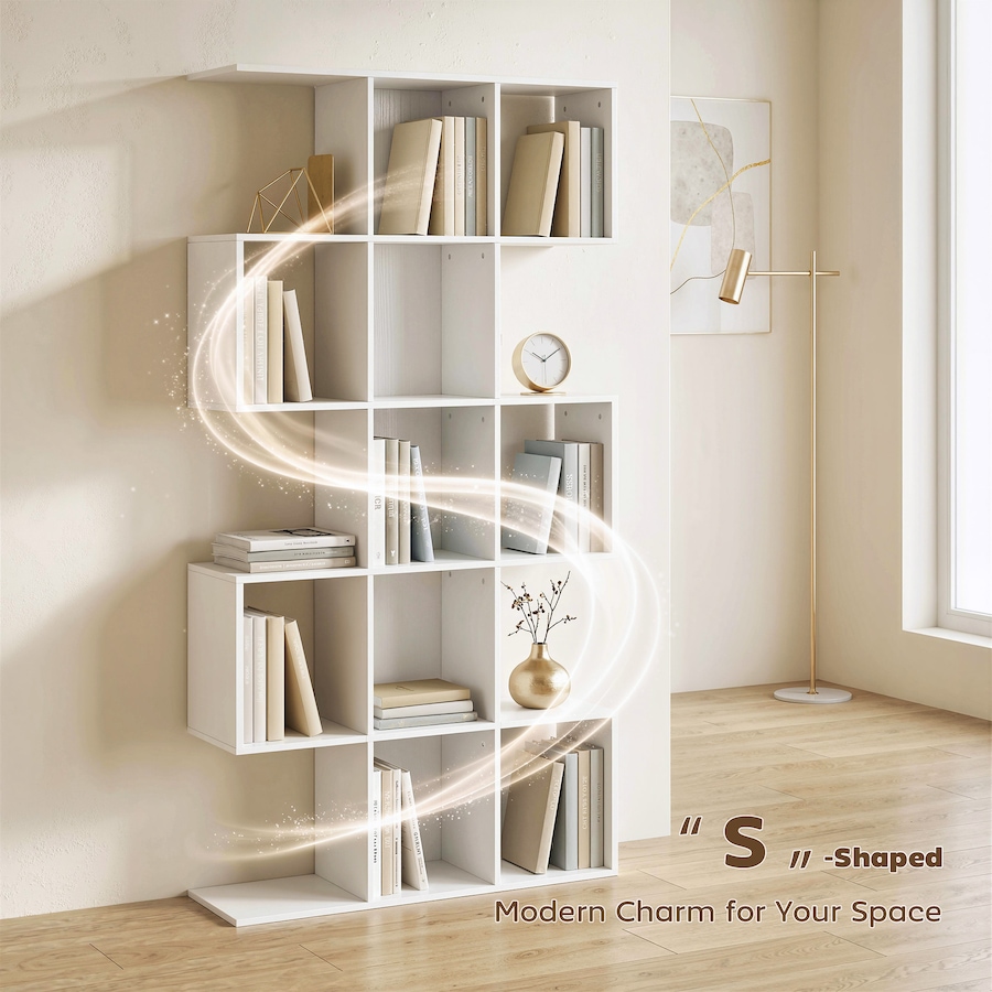 Image 982652_ALTMORE20.jpg, Product 982-652 / Price $101.84 - $109.99, HOMCOM 5-Tier Bookshelf, S Shaped Geometric Bookcase from HOMCOM on TSC.ca's  department