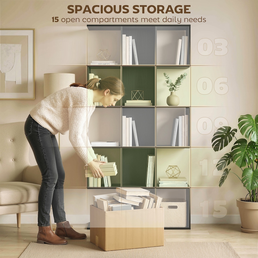 Image 982652_ALTMORE4.jpg, Product 982-652 / Price $101.84 - $109.99, HOMCOM 5-Tier Bookshelf, S Shaped Geometric Bookcase from HOMCOM on TSC.ca's  department