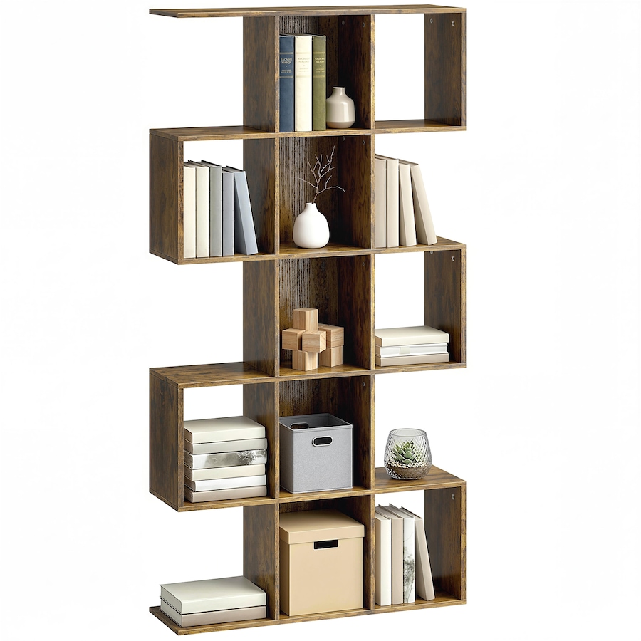Image 982652_ST02.jpg, Product 982-652 / Price $101.84 - $109.99, HOMCOM 5-Tier Bookshelf, S Shaped Geometric Bookcase from HOMCOM on TSC.ca's  department
