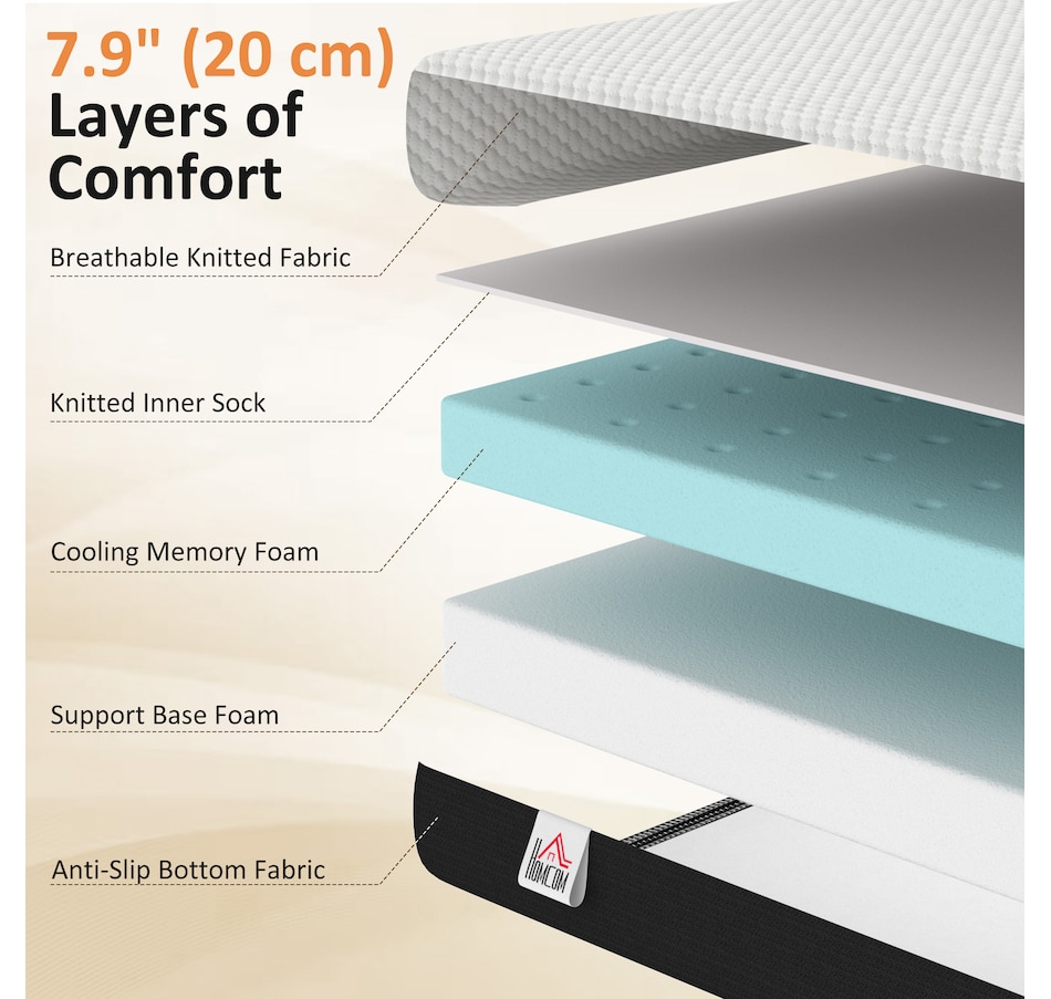 Image 982654_ALTMORE5.jpg, Product 982-654 / Price $164.99 - $309.99, HOMCOM Mattress, 8 Inch Memory Foam Mattress in a Box, Medium Firm from HOMCOM on TSC.ca's Home & Garden department