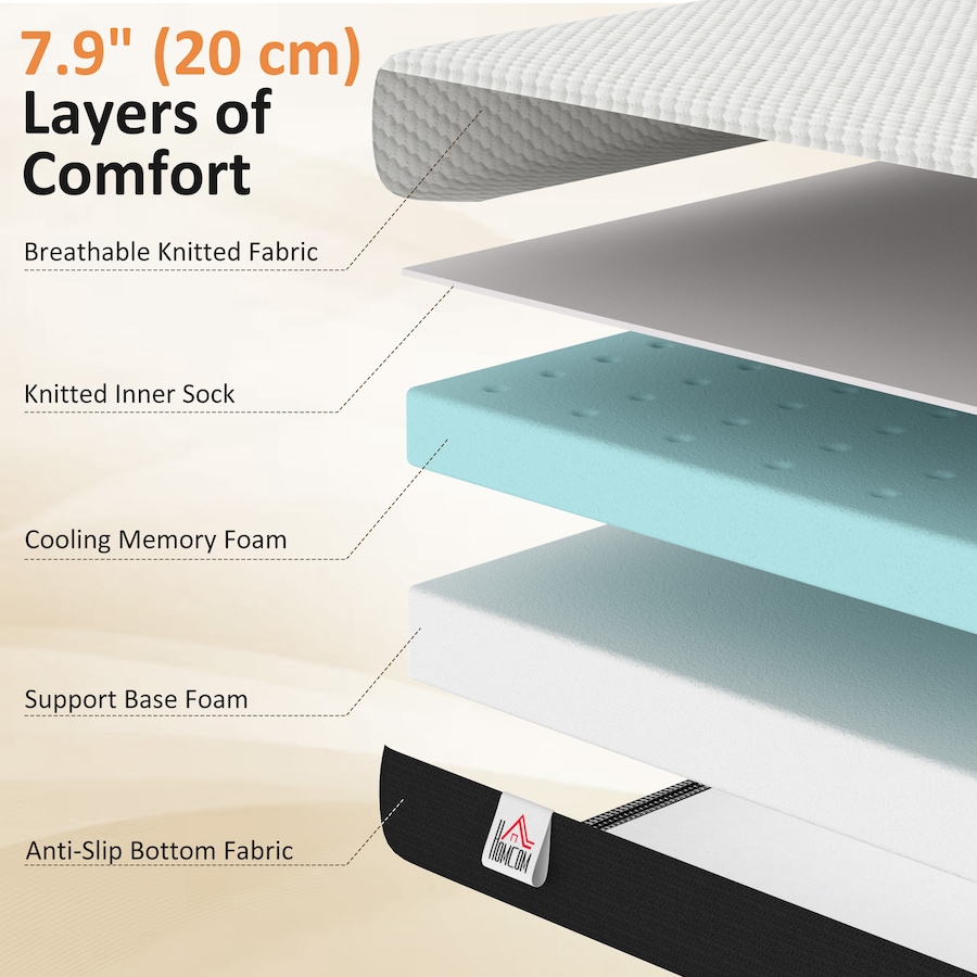 Image 982654_ALTMORE5.jpg, Product 982-654 / Price $159.99 - $289.99, HOMCOM Mattress, 8 Inch Memory Foam Mattress in a Box, Medium Firm from HOMCOM on TSC.ca's Home & Garden department