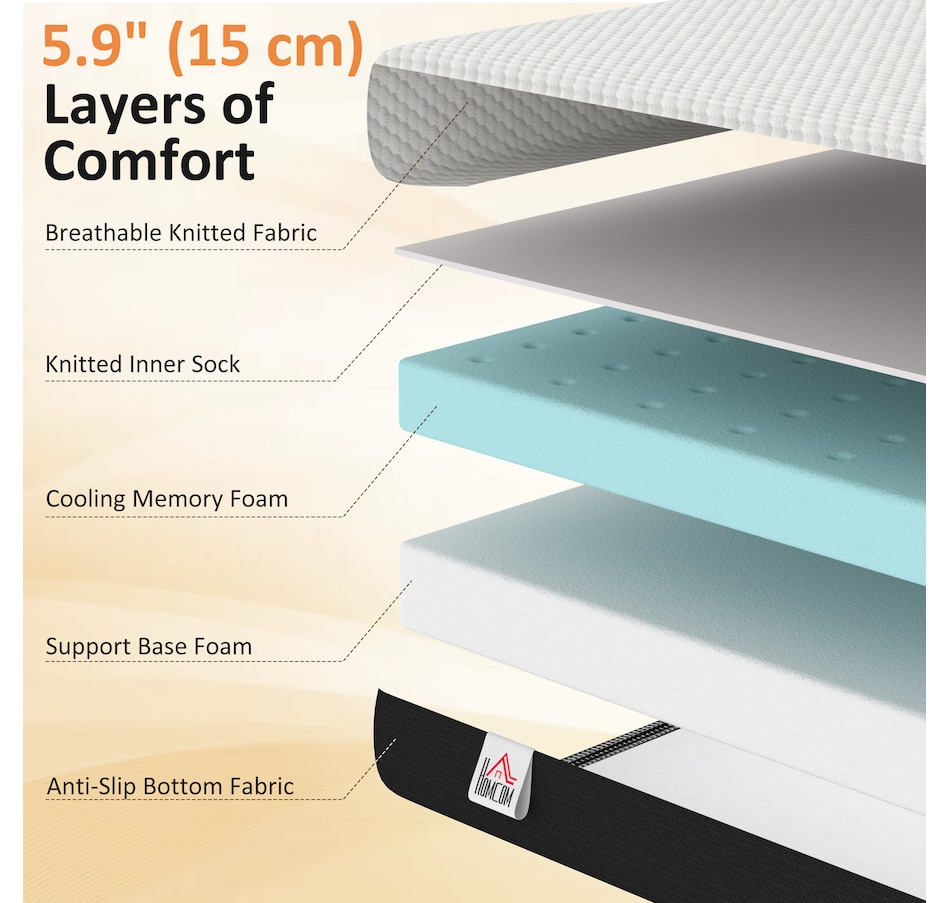 Image 982656_ALTMORE5.jpg, Product 982-656 / Price $134.99 - $169.99, HOMCOM Mattress, 6 Inch Memory Foam Mattress in a Box, Medium Firm from HOMCOM on TSC.ca's Home & Garden department