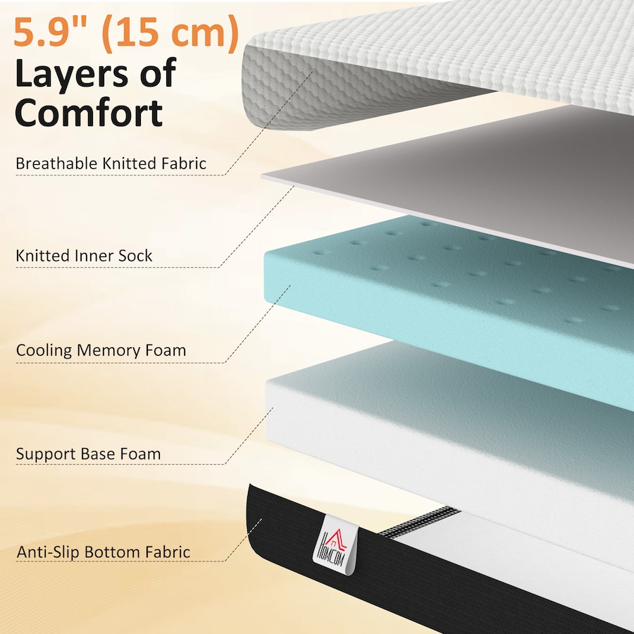 Image 982656_ALTMORE5.jpg, Product 982-656 / Price $134.99 - $174.99, HOMCOM Mattress, 6 Inch Memory Foam Mattress in a Box, Medium Firm from HOMCOM on TSC.ca's Home & Garden department