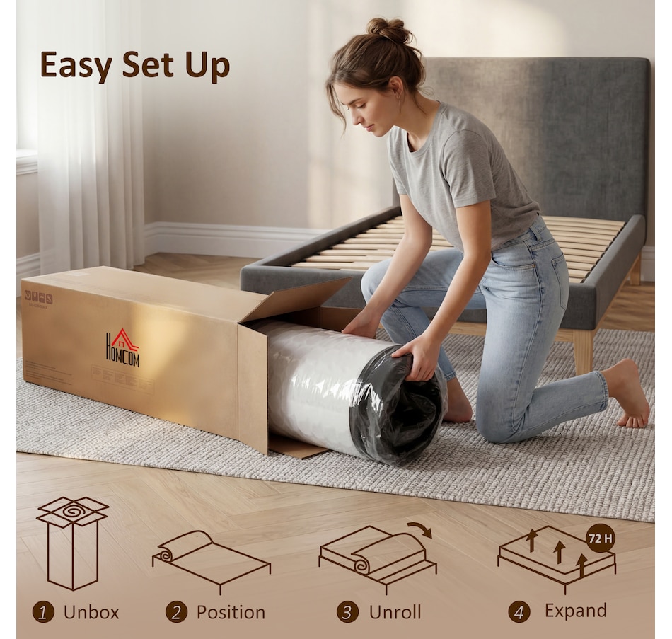 Image 982656_ALTMORE7.jpg, Product 982-656 / Price $134.99 - $169.99, HOMCOM Mattress, 6 Inch Memory Foam Mattress in a Box, Medium Firm from HOMCOM on TSC.ca's Home & Garden department