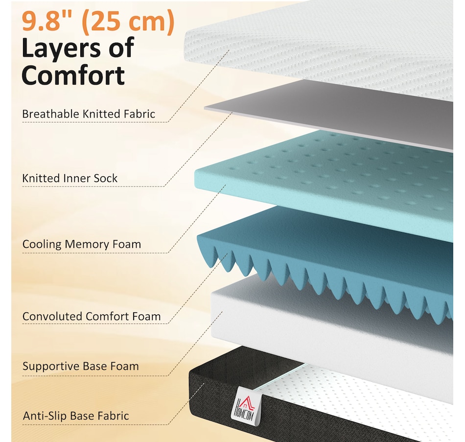 Image 982660_ALTMORE5.jpg, Product 982-660 / Price $249.99 - $349.99, HOMCOM Mattress, 10 Inch Memory Foam Mattress in a Box, Medium Firm from HOMCOM on TSC.ca's Home & Garden department