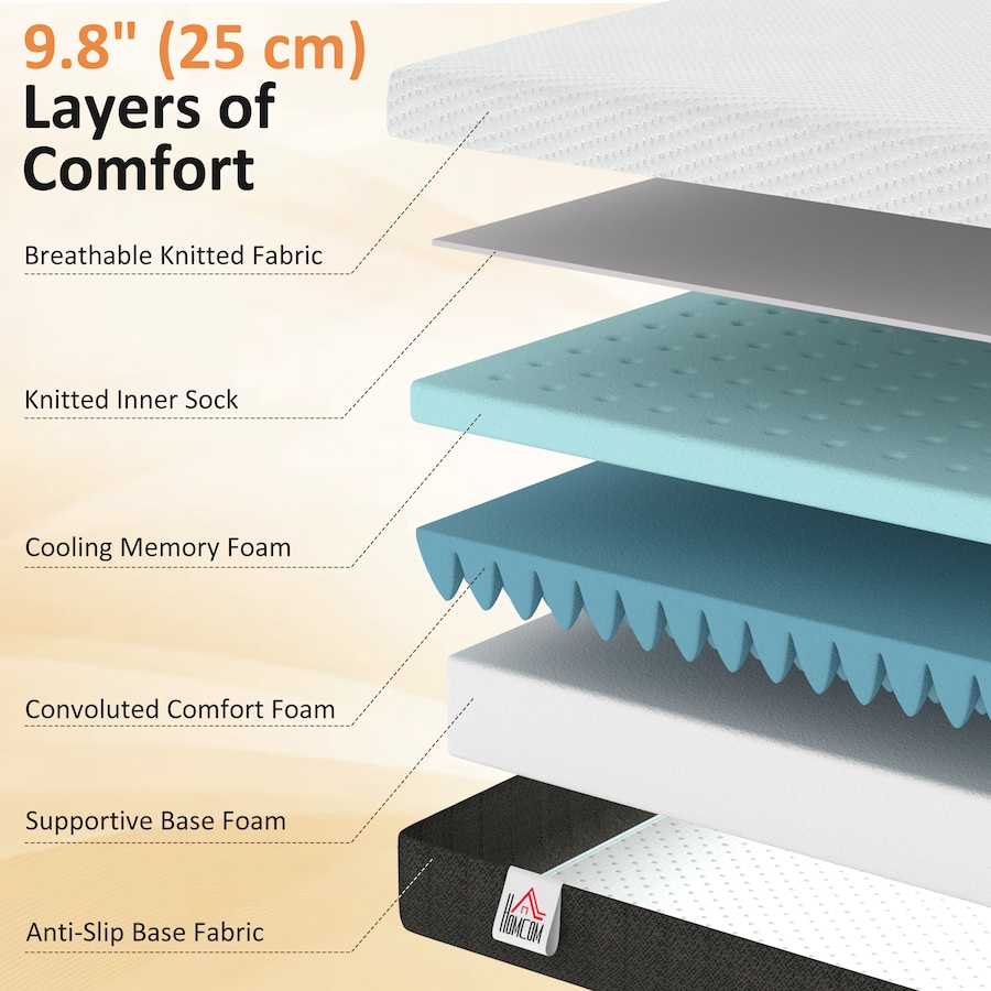 Image 982660_ALTMORE5.jpg, Product 982-660 / Price $242.79 - $339.99, HOMCOM Mattress, 10 Inch Memory Foam Mattress in a Box, Medium Firm from HOMCOM on TSC.ca's Home & Garden department