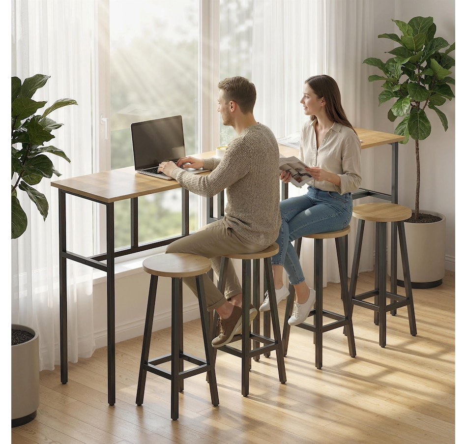 Image 982662_ALTMORE1.jpg, Product 982-662 / Price $194.99 - $199.99, HOMCOM 6-Piece Bar Table Set with 2 Breakfast Tables 4 Stools for Kitchen from HOMCOM on TSC.ca's Home & Garden department