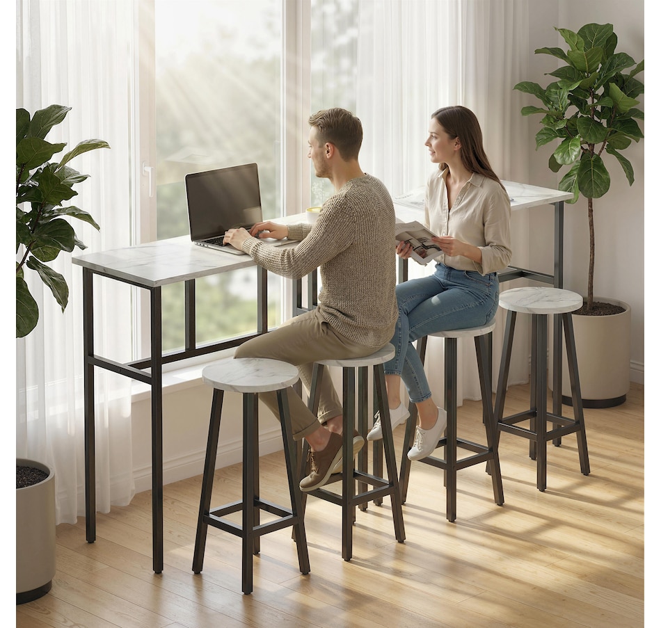 Image 982662_ALTMORE10.jpg, Product 982-662 / Price $194.99 - $199.99, HOMCOM 6-Piece Bar Table Set with 2 Breakfast Tables 4 Stools for Kitchen from HOMCOM on TSC.ca's Home & Garden department