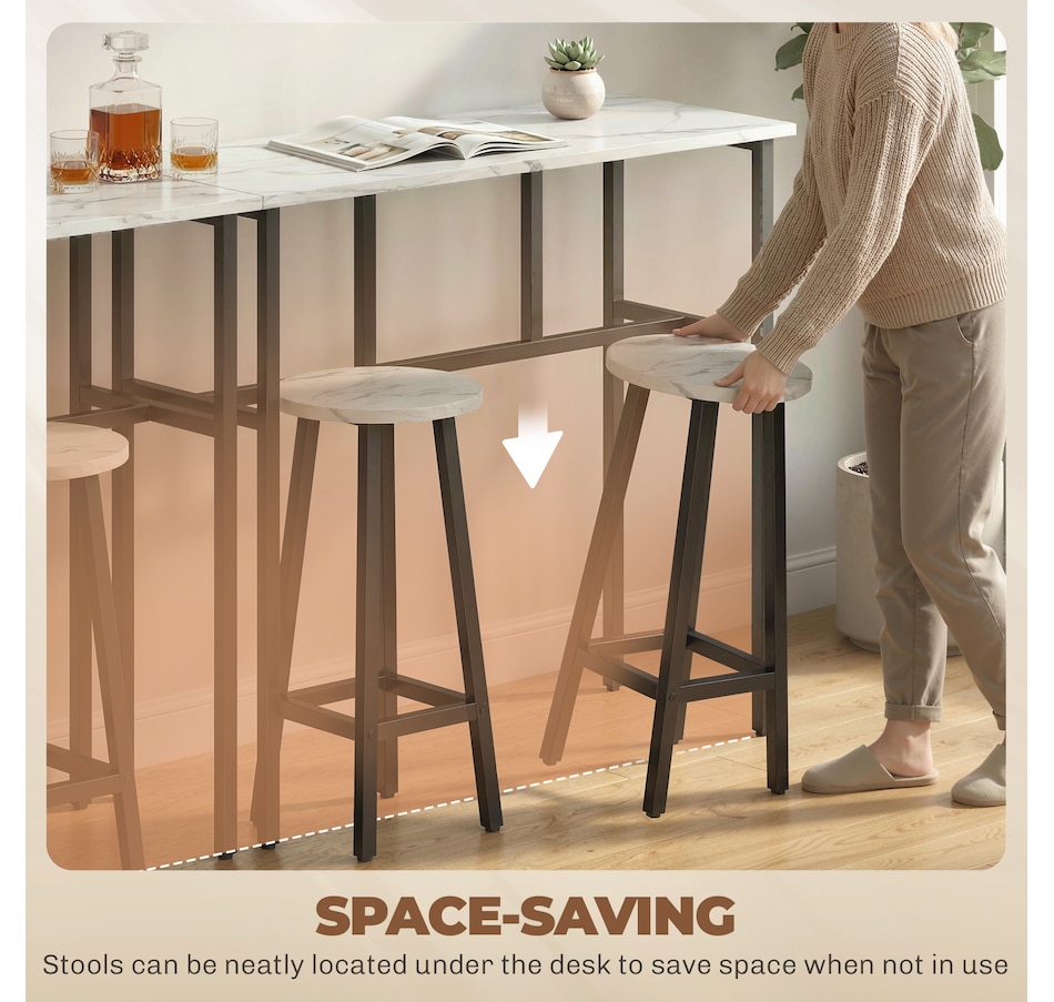 Image 982662_ALTMORE13.jpg, Product 982-662 / Price $194.99 - $199.99, HOMCOM 6-Piece Bar Table Set with 2 Breakfast Tables 4 Stools for Kitchen from HOMCOM on TSC.ca's Home & Garden department