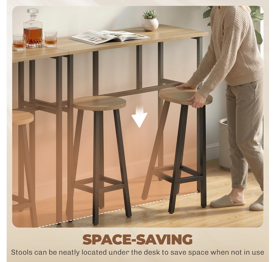 Image 982662_ALTMORE4.jpg, Product 982-662 / Price $194.99 - $199.99, HOMCOM 6-Piece Bar Table Set with 2 Breakfast Tables 4 Stools for Kitchen from HOMCOM on TSC.ca's Home & Garden department