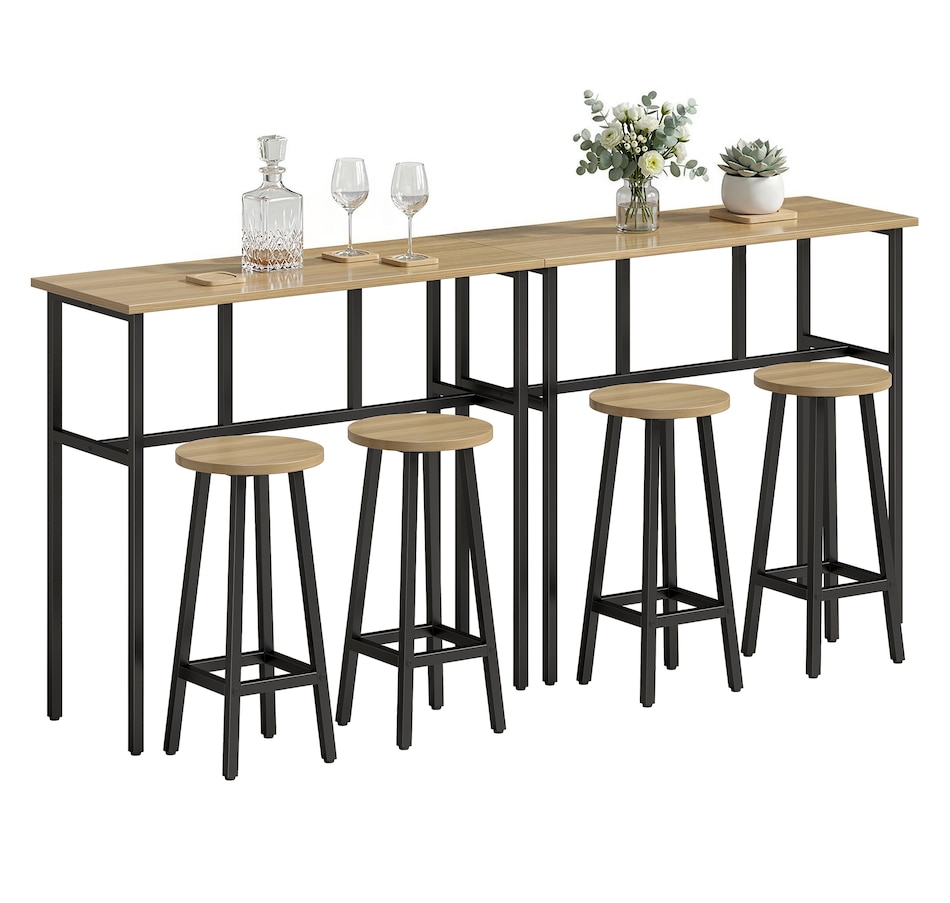 Image 982662_ST01.jpg, Product 982-662 / Price $194.99 - $199.99, HOMCOM 6-Piece Bar Table Set with 2 Breakfast Tables 4 Stools for Kitchen from HOMCOM on TSC.ca's Home & Garden department