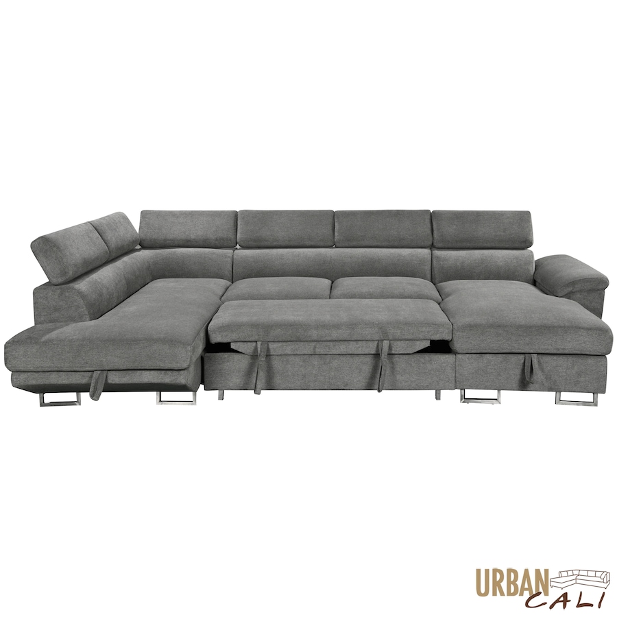 Image 982664_ALTMORE10.jpg, Product 982-664 / Price $3,249.99, Urban Cali Burbank 133" Wide Large Sleeper Sectional Sofa Bed with Adjustable Headrests and Storage Chaises in Ulani Ash from Urban Cali on TSC.ca's Home & Garden department