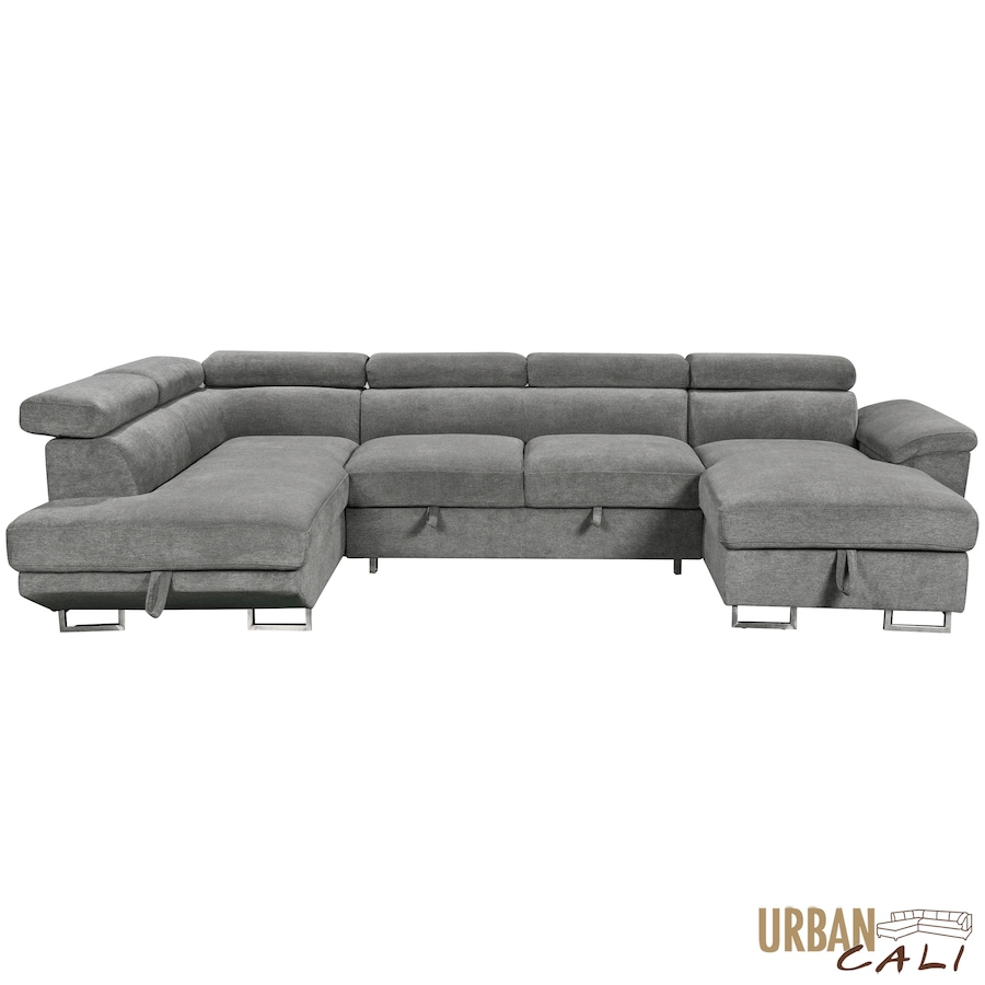 Image 982664_ALTMORE11.jpg, Product 982-664 / Price $3,249.99, Urban Cali Burbank 133" Wide Large Sleeper Sectional Sofa Bed with Adjustable Headrests and Storage Chaises in Ulani Ash from Urban Cali on TSC.ca's Home & Garden department