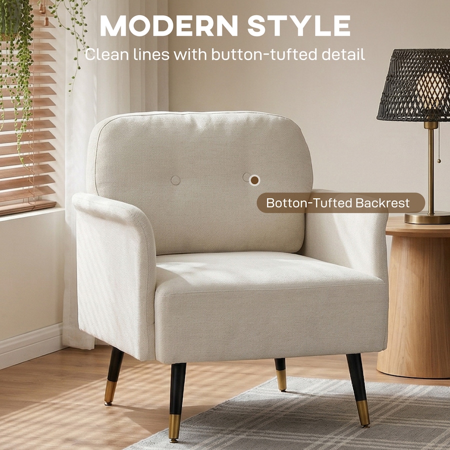 Image 982665_ALTMORE12.jpg, Product 982-665 / Price $159.99 - $174.99, HOMCOM Accent Chair with Tufted Backrest and Thick Cushion from HOMCOM on TSC.ca's Home & Garden department