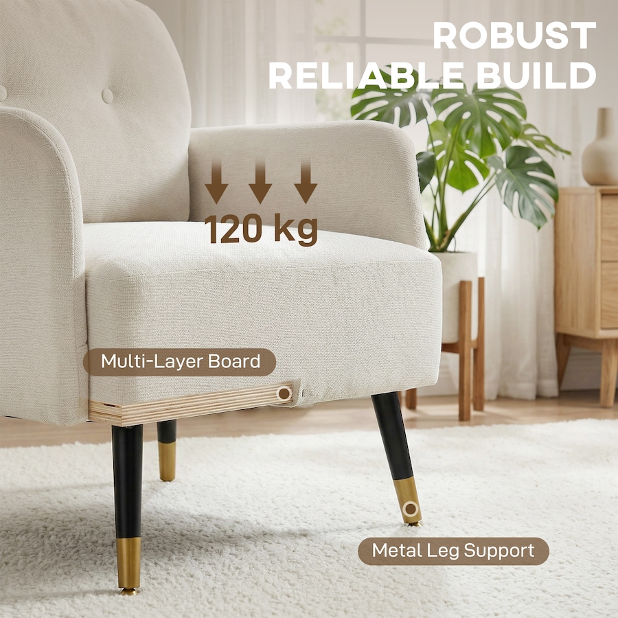 Image 982665_ALTMORE15.jpg, Product 982-665 / Price $159.99 - $174.99, HOMCOM Accent Chair with Tufted Backrest and Thick Cushion from HOMCOM on TSC.ca's Home & Garden department