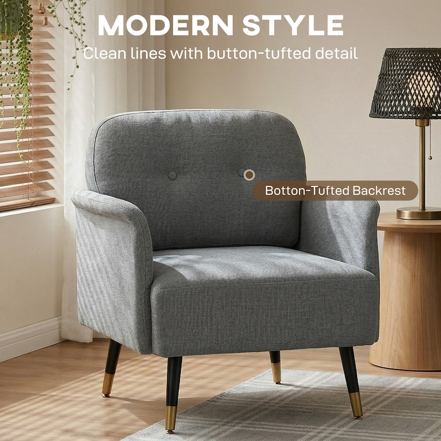 Image 982665_ALTMORE3.jpg, Product 982-665 / Price $159.99 - $174.99, HOMCOM Accent Chair with Tufted Backrest and Thick Cushion from HOMCOM on TSC.ca's Home & Garden department