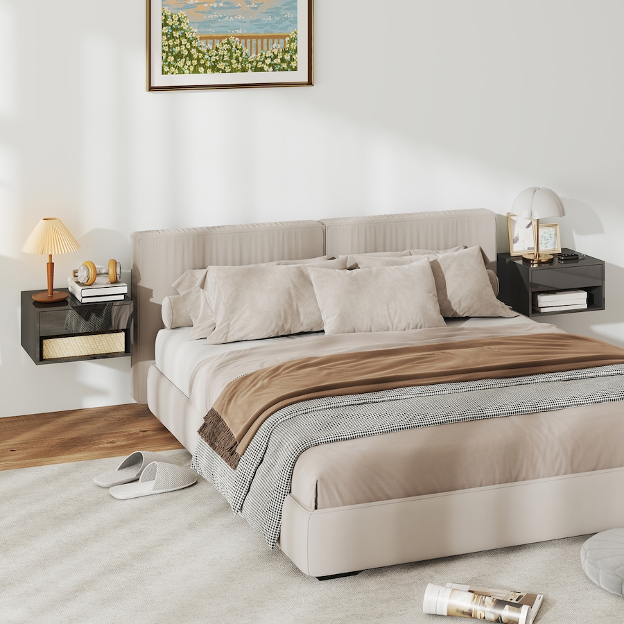 Image 982666_ALTMORE16.jpg, Product 982-666 / Price $84.99, HOMCOM Floating Bedside Tables Set of 2, Wall-Mounted Nightstand from HOMCOM on TSC.ca's Home & Garden department