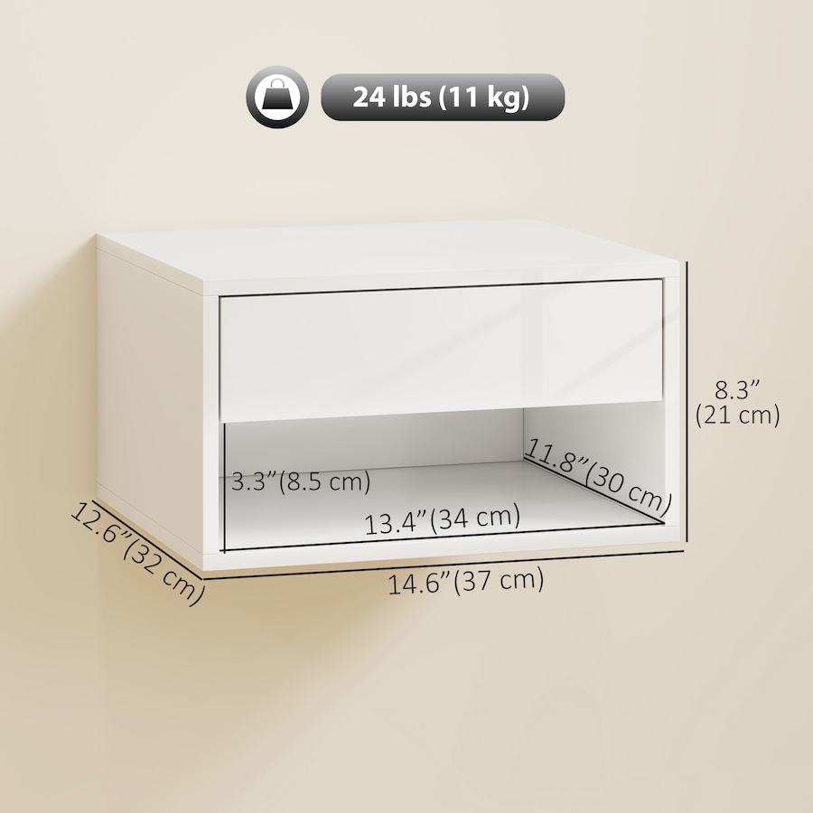 Image 982666_ALTMORE2.jpg, Product 982-666 / Price $84.99, HOMCOM Floating Bedside Tables Set of 2, Wall-Mounted Nightstand from HOMCOM on TSC.ca's Home & Garden department