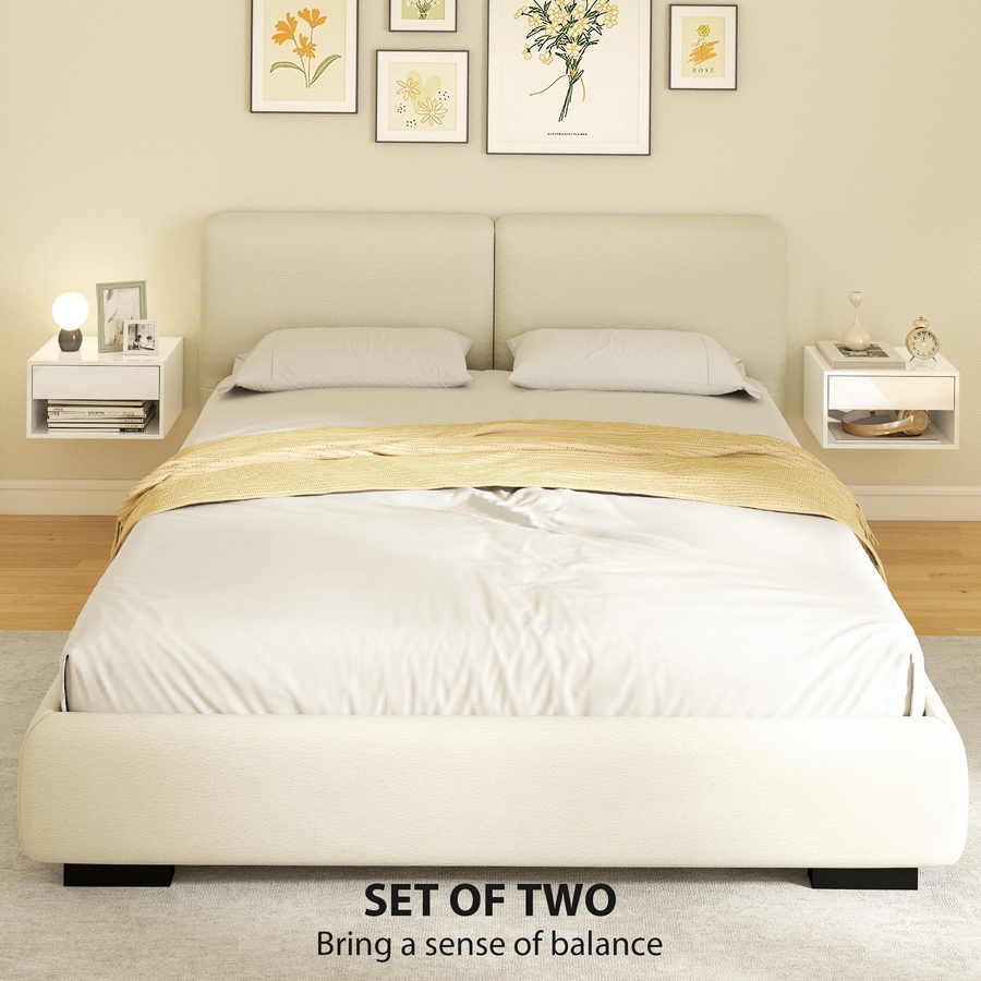 Image 982666_ALTMORE3.jpg, Product 982-666 / Price $84.99, HOMCOM Floating Bedside Tables Set of 2, Wall-Mounted Nightstand from HOMCOM on TSC.ca's Home & Garden department