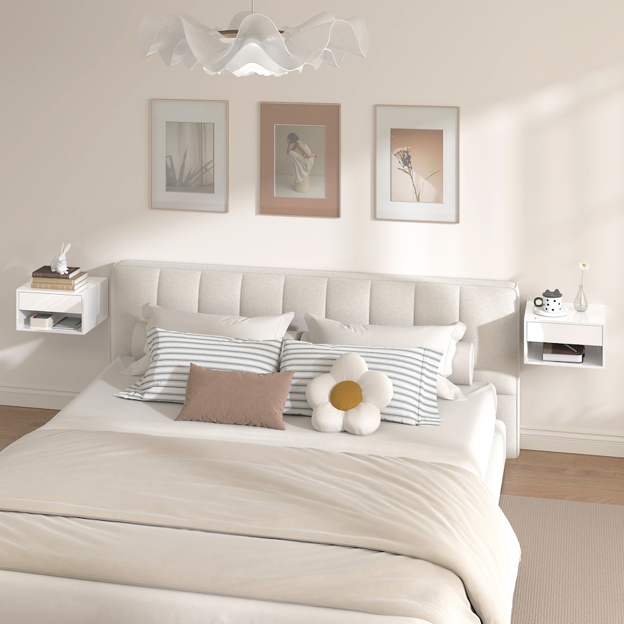Image 982666_ALTMORE6.jpg, Product 982-666 / Price $84.99, HOMCOM Floating Bedside Tables Set of 2, Wall-Mounted Nightstand from HOMCOM on TSC.ca's Home & Garden department