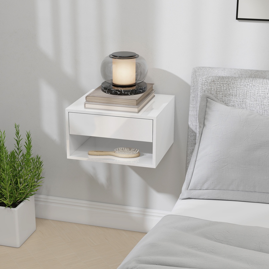Image 982666_ALTMORE7.jpg, Product 982-666 / Price $84.99, HOMCOM Floating Bedside Tables Set of 2, Wall-Mounted Nightstand from HOMCOM on TSC.ca's Home & Garden department