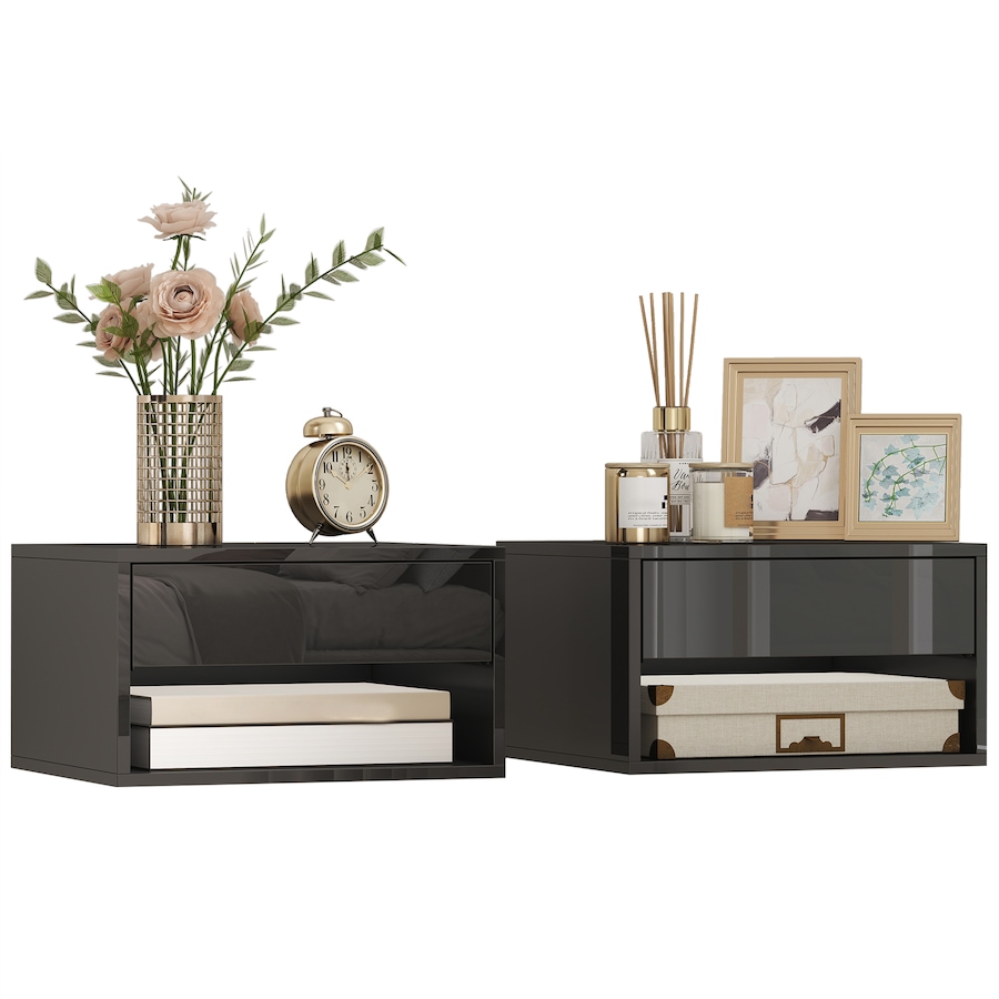 Image 982666_ST02.jpg, Product 982-666 / Price $84.99, HOMCOM Floating Bedside Tables Set of 2, Wall-Mounted Nightstand from HOMCOM on TSC.ca's Home & Garden department
