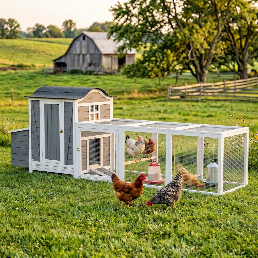Image 982668_ALTMORE1.jpg, Product 982-668 / Price $229.99, PawHut 118"L Chicken Coop, Large Wooden Hen House with Run, Pull-Out Tray from PawHut on TSC.ca's Home & Garden department