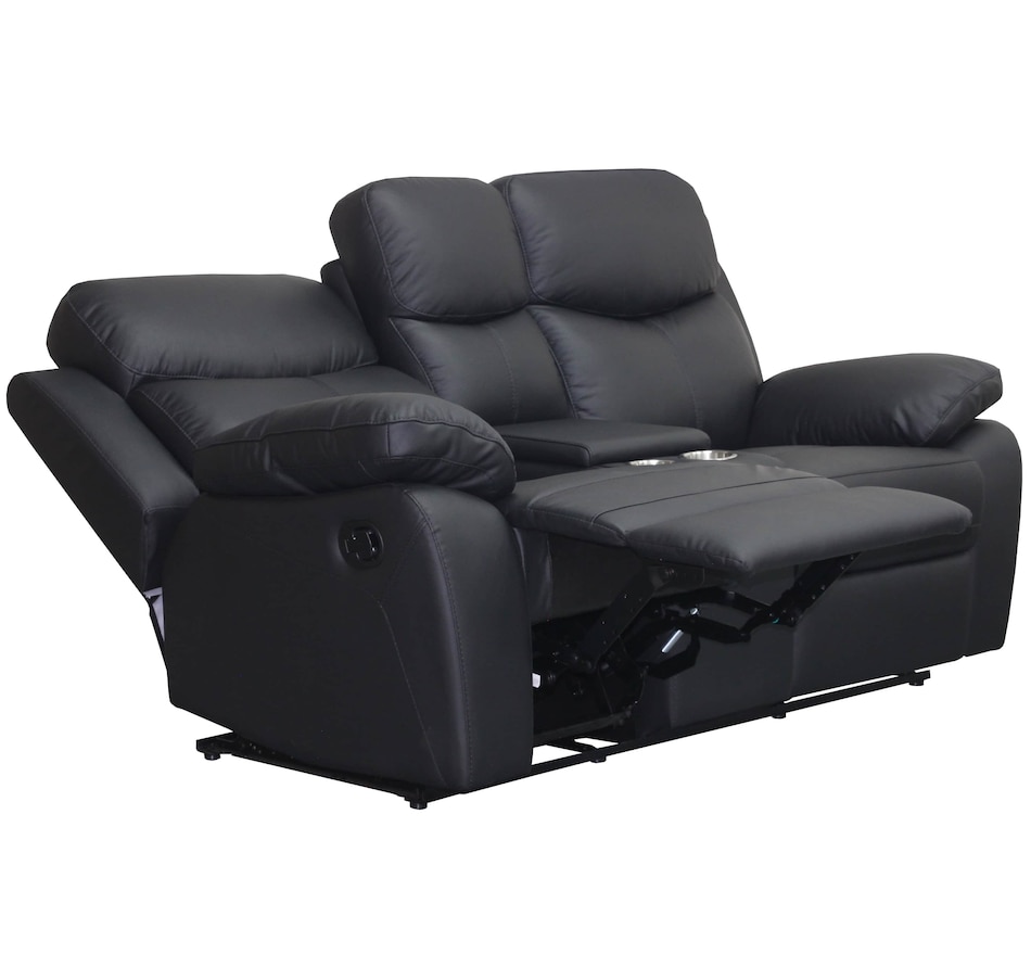 Image 982672_ST01.jpg, Product 982-672 / Price $2,179.99, Levoluxe Aveon 76" Pillow Top Arm Reclining Loveseat with Storage Console in Leather Match from Levoluxe on TSC.ca's Home & Garden department