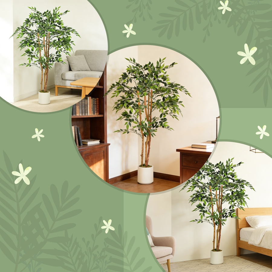 Image 982677_ALTMORE15.jpg, Product 982-677 / Price $84.99, HOMCOM Artificial Banyan Tree, Set of 2 Artificial Plant for Home Decor from HOMCOM on TSC.ca's Home & Garden department