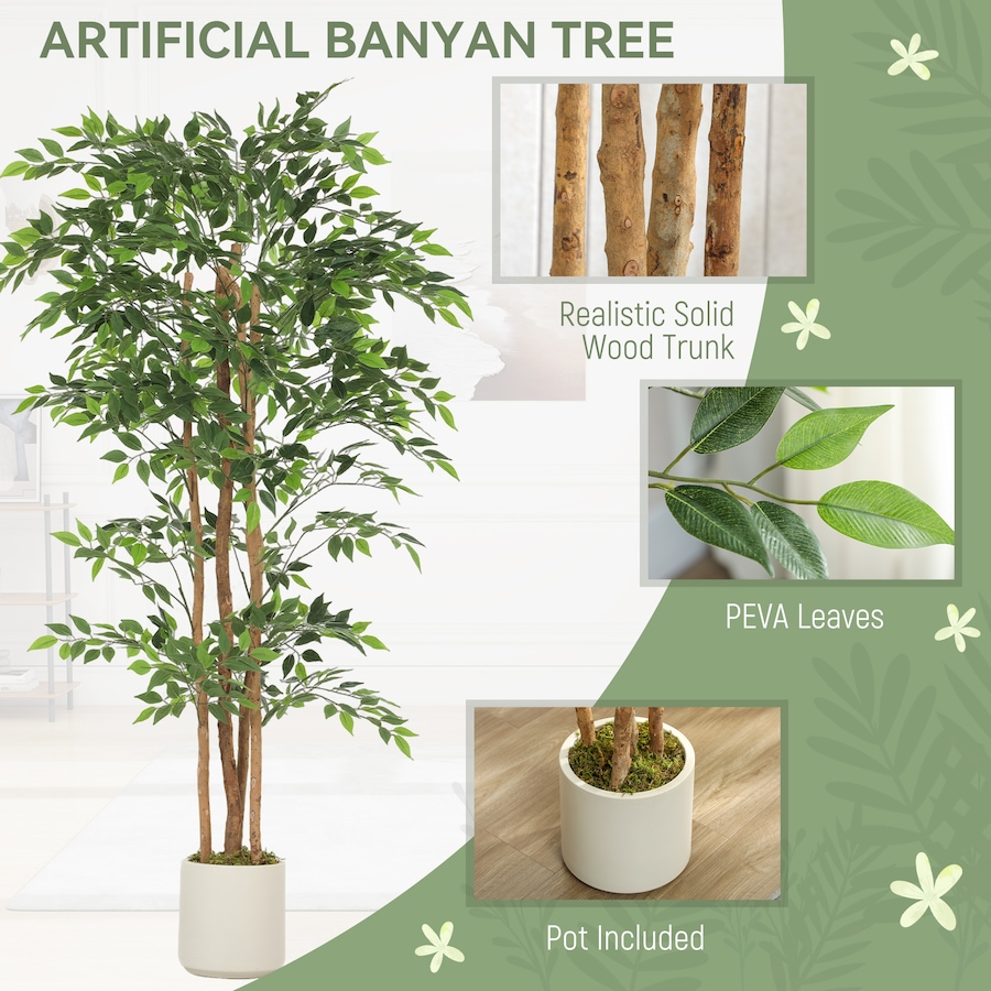 Image 982677_ALTMORE20.jpg, Product 982-677 / Price $84.99, HOMCOM Artificial Banyan Tree, Set of 2 Artificial Plant for Home Decor from HOMCOM on TSC.ca's Home & Garden department