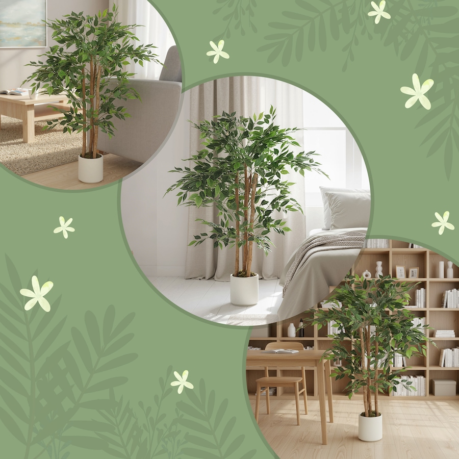 Image 982677_ALTMORE6.jpg, Product 982-677 / Price $84.99, HOMCOM Artificial Banyan Tree, Set of 2 Artificial Plant for Home Decor from HOMCOM on TSC.ca's Home & Garden department