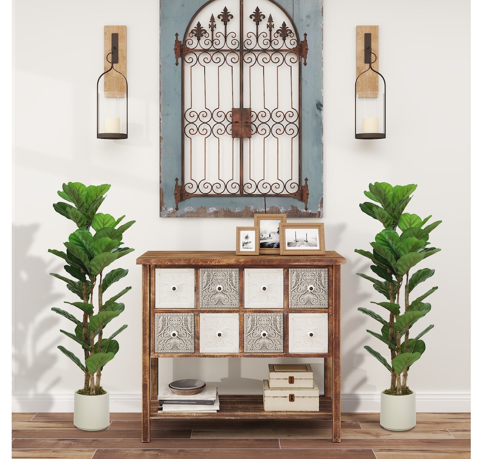 Image 982678_ALTMORE1.jpg, Product 982-678 / Price $109.99 - $169.99, HOMCOM Faux Fiddle Leaf Fig Tree Set of 2, Fake Tree for Indoor Decor from HOMCOM on TSC.ca's Home & Garden department
