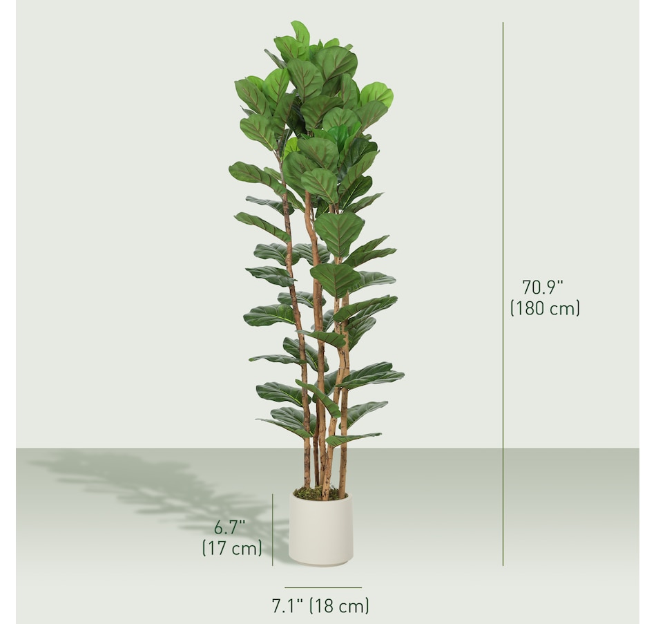 Image 982678_ALTMORE11.jpg, Product 982-678 / Price $109.99 - $169.99, HOMCOM Faux Fiddle Leaf Fig Tree Set of 2, Fake Tree for Indoor Decor from HOMCOM on TSC.ca's Home & Garden department
