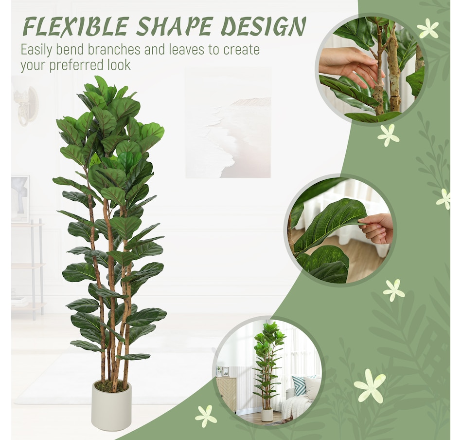 Image 982678_ALTMORE14.jpg, Product 982-678 / Price $109.99 - $169.99, HOMCOM Faux Fiddle Leaf Fig Tree Set of 2, Fake Tree for Indoor Decor from HOMCOM on TSC.ca's Home & Garden department