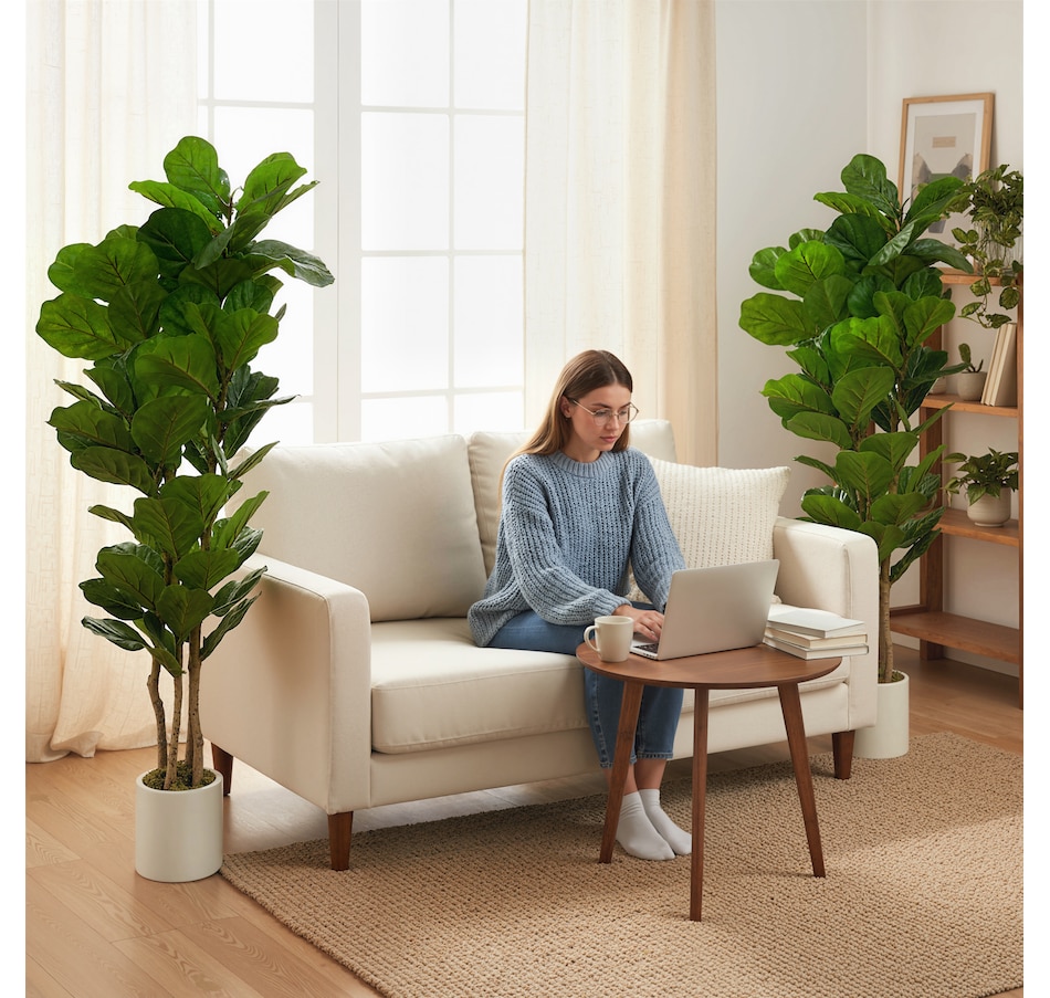 Image 982678_ALTMORE16.jpg, Product 982-678 / Price $109.99 - $169.99, HOMCOM Faux Fiddle Leaf Fig Tree Set of 2, Fake Tree for Indoor Decor from HOMCOM on TSC.ca's Home & Garden department