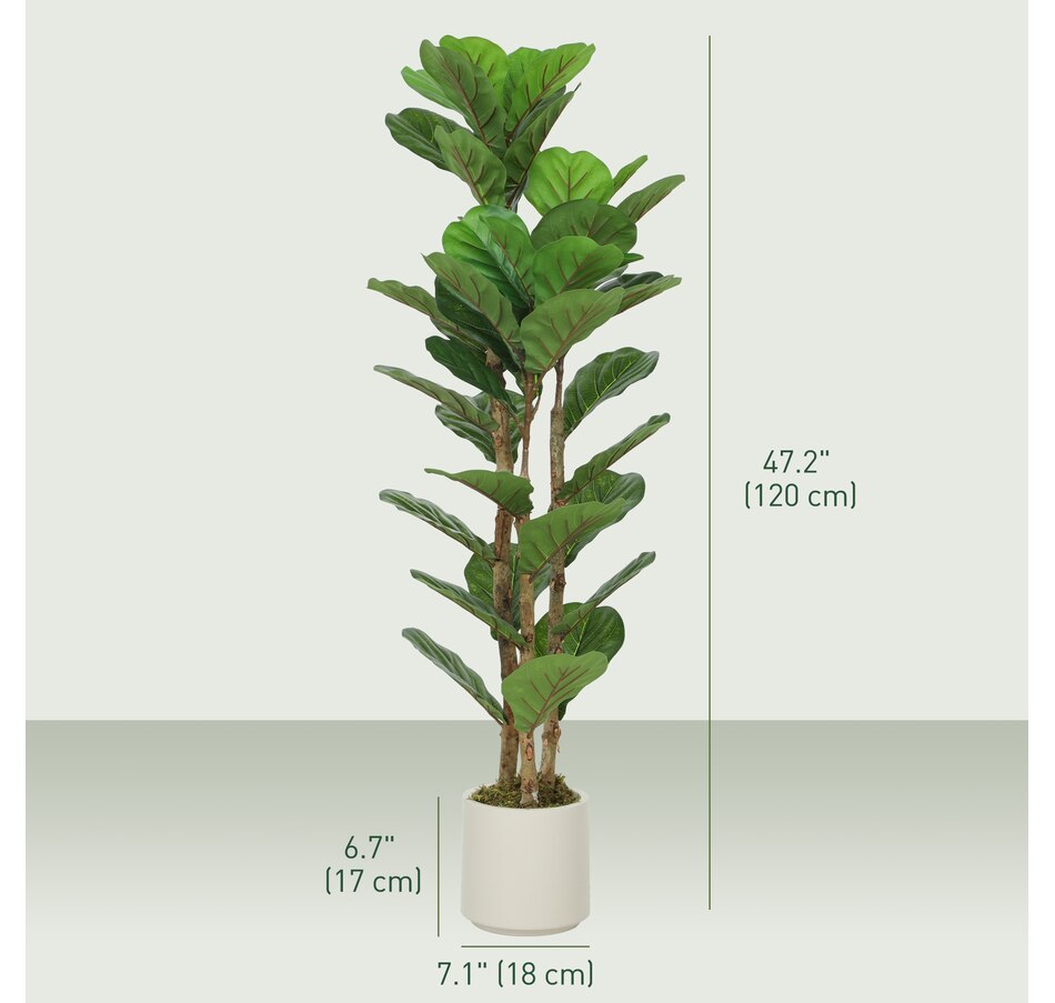 Image 982678_ALTMORE2.jpg, Product 982-678 / Price $109.99 - $169.99, HOMCOM Faux Fiddle Leaf Fig Tree Set of 2, Fake Tree for Indoor Decor from HOMCOM on TSC.ca's Home & Garden department