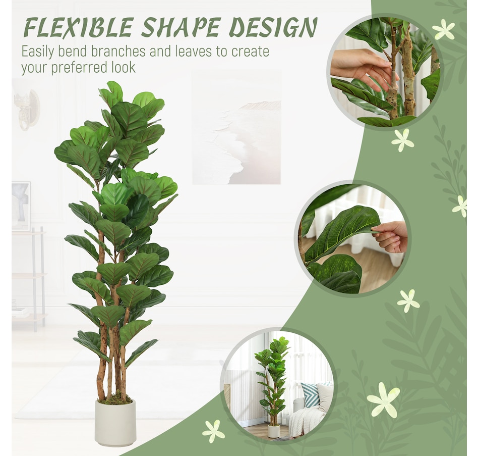 Image 982678_ALTMORE22.jpg, Product 982-678 / Price $109.99 - $169.99, HOMCOM Faux Fiddle Leaf Fig Tree Set of 2, Fake Tree for Indoor Decor from HOMCOM on TSC.ca's Home & Garden department