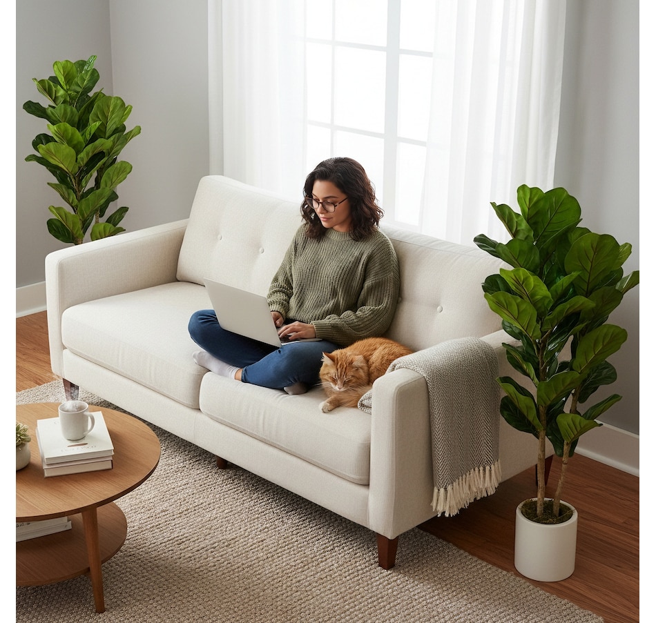 Image 982678_ALTMORE7.jpg, Product 982-678 / Price $109.99 - $169.99, HOMCOM Faux Fiddle Leaf Fig Tree Set of 2, Fake Tree for Indoor Decor from HOMCOM on TSC.ca's Home & Garden department
