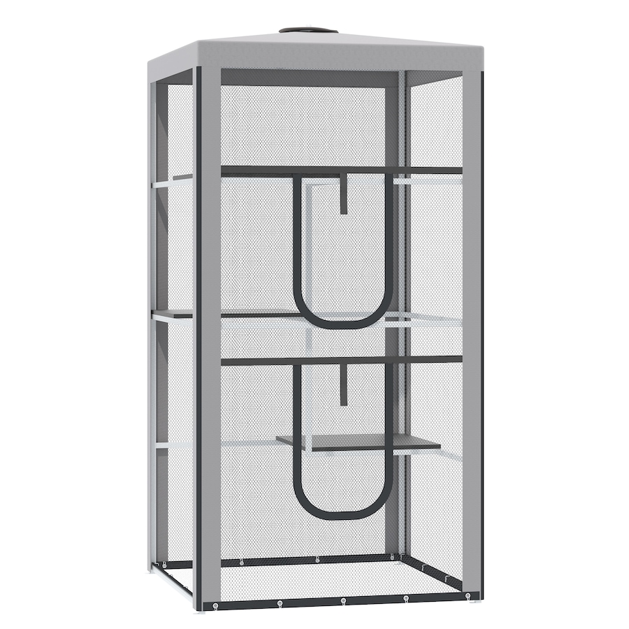 Image 982700.jpg, Product 982-700 / Price $209.99, PawHut 79"H Catio Outdoor Cat Enclosure with 3 Platforms, 2 Doors from PawHut on TSC.ca's Home & Garden department