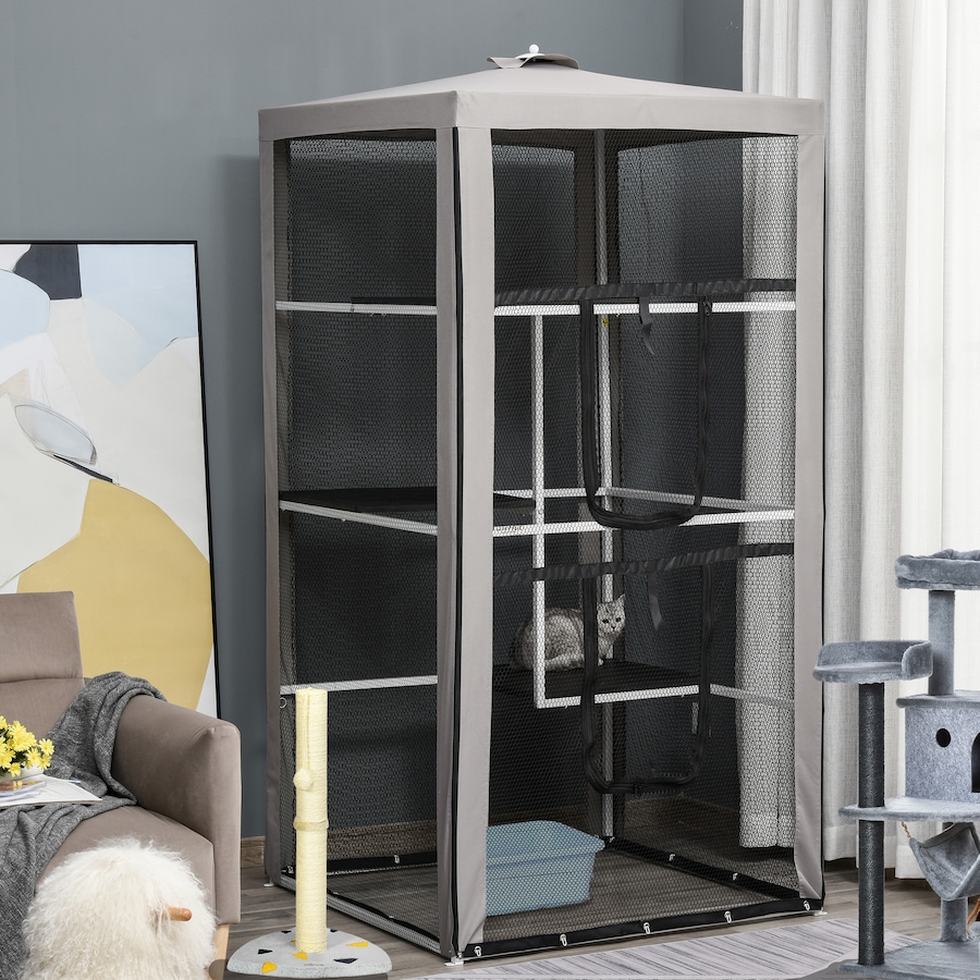 Image 982700_ALTMORE1.jpg, Product 982-700 / Price $209.99, PawHut 79"H Catio Outdoor Cat Enclosure with 3 Platforms, 2 Doors from PawHut on TSC.ca's Home & Garden department