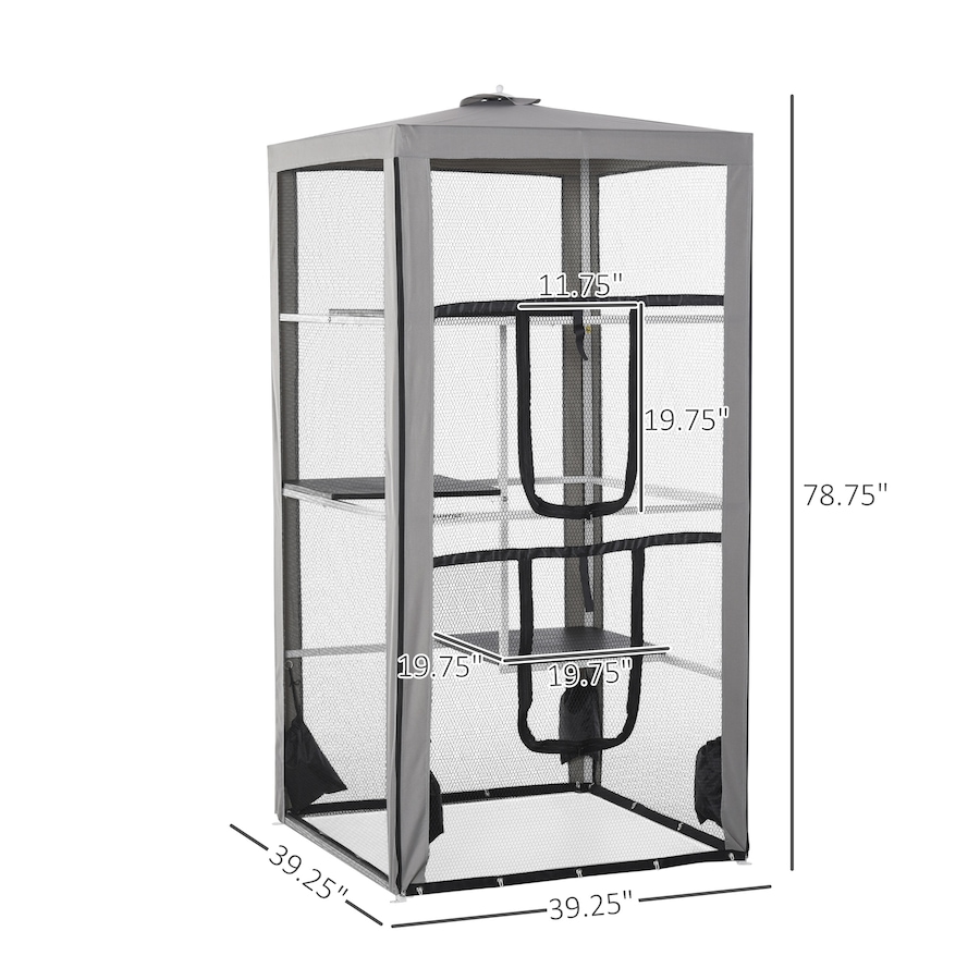 Image 982700_ALTMORE2.jpg, Product 982-700 / Price $209.99, PawHut 79"H Catio Outdoor Cat Enclosure with 3 Platforms, 2 Doors from PawHut on TSC.ca's Home & Garden department