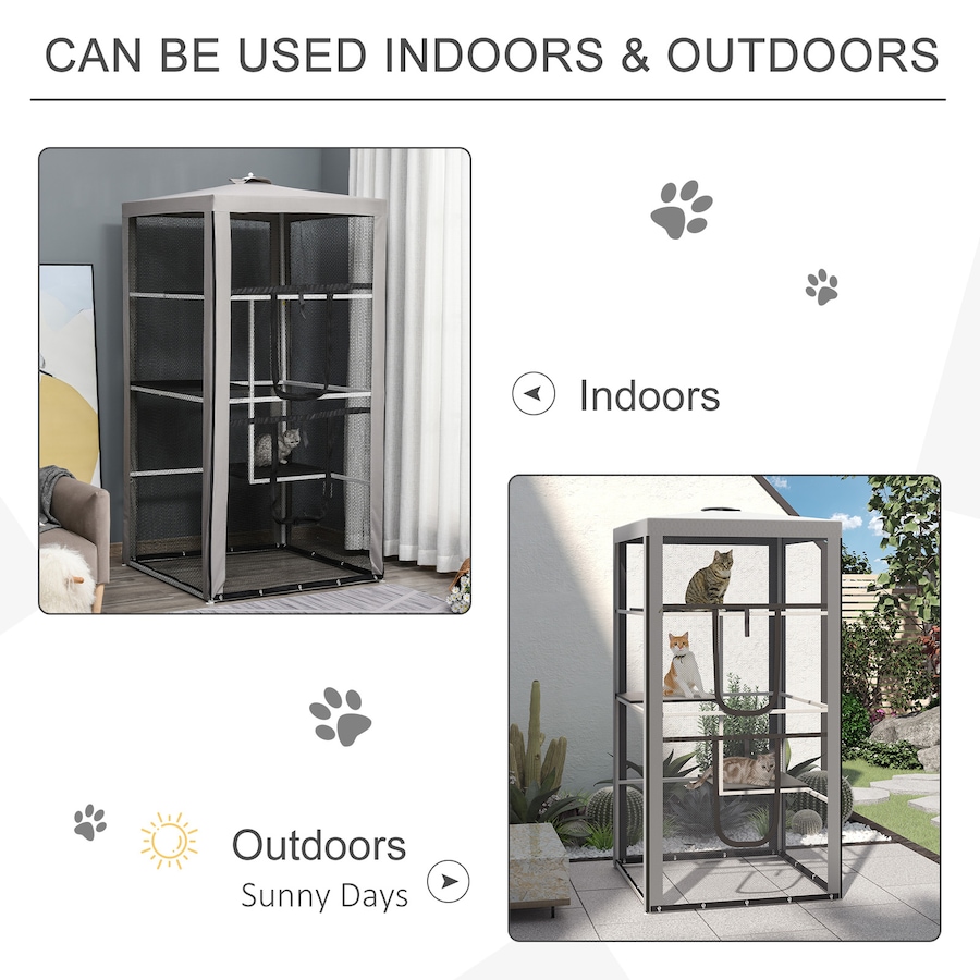 Image 982700_ALTMORE3.jpg, Product 982-700 / Price $209.99, PawHut 79"H Catio Outdoor Cat Enclosure with 3 Platforms, 2 Doors from PawHut on TSC.ca's Home & Garden department