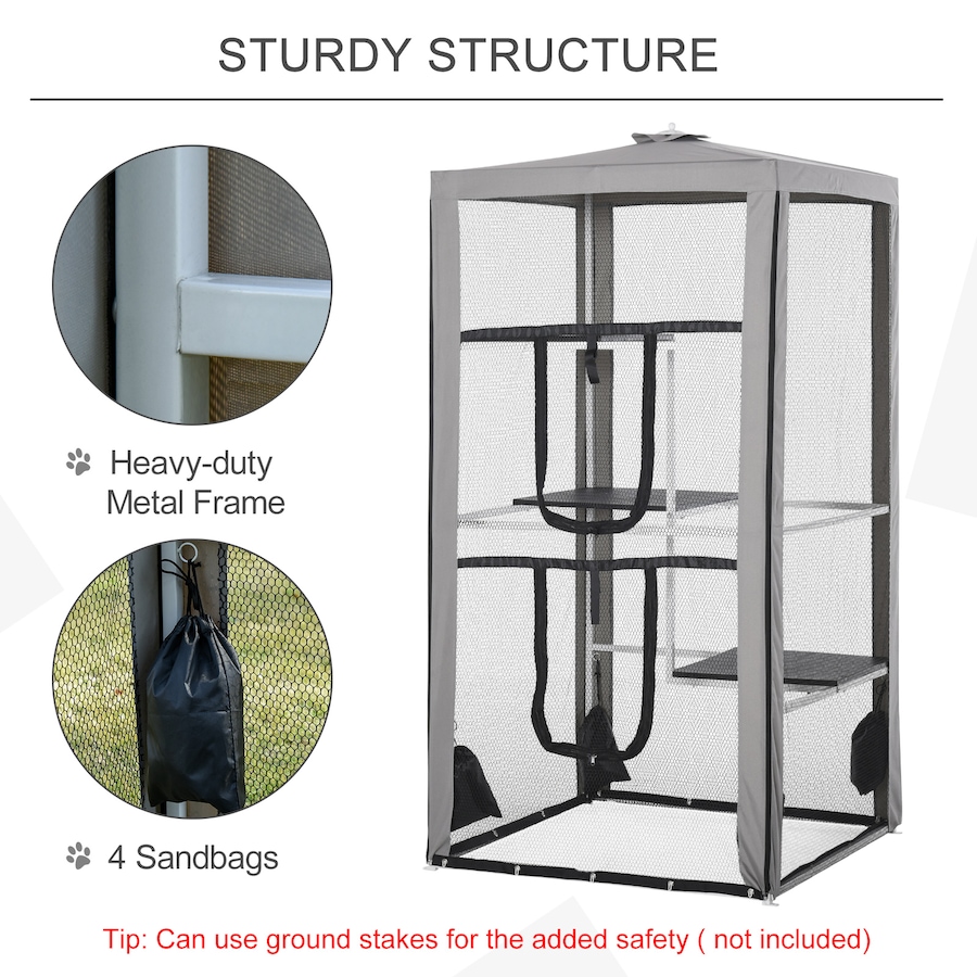 Image 982700_ALTMORE5.jpg, Product 982-700 / Price $209.99, PawHut 79"H Catio Outdoor Cat Enclosure with 3 Platforms, 2 Doors from PawHut on TSC.ca's Home & Garden department