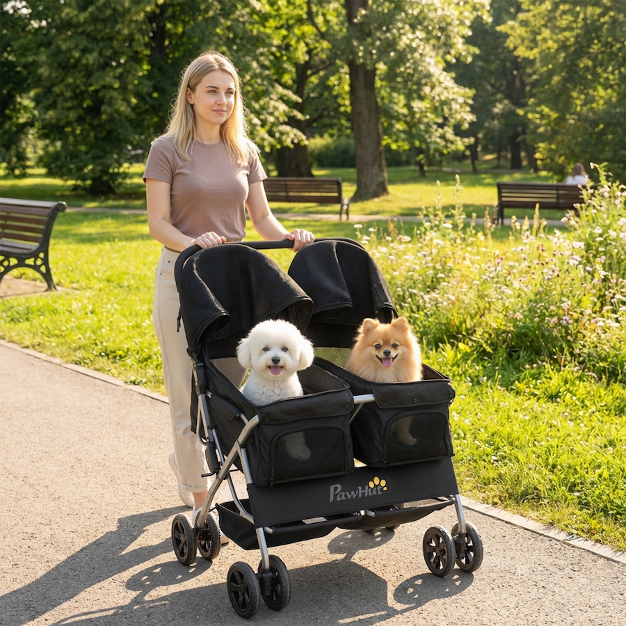 Image 982702_ALTMORE1.jpg, Product 982-702 / Price $149.99, PawHut Double Pet Stroller, Foldable Dog Stroller with 2-Seater Carrier from PawHut on TSC.ca's Home & Garden department
