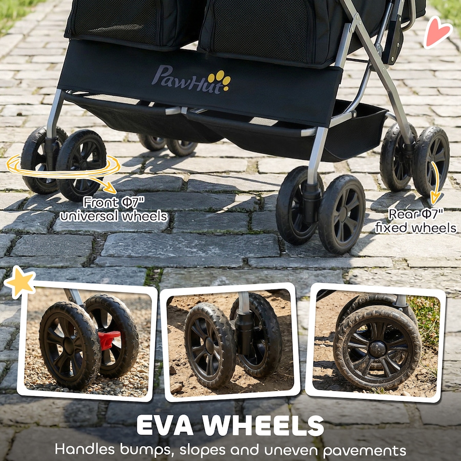 Image 982702_ALTMORE7.jpg, Product 982-702 / Price $149.99, PawHut Double Pet Stroller, Foldable Dog Stroller with 2-Seater Carrier from PawHut on TSC.ca's Home & Garden department