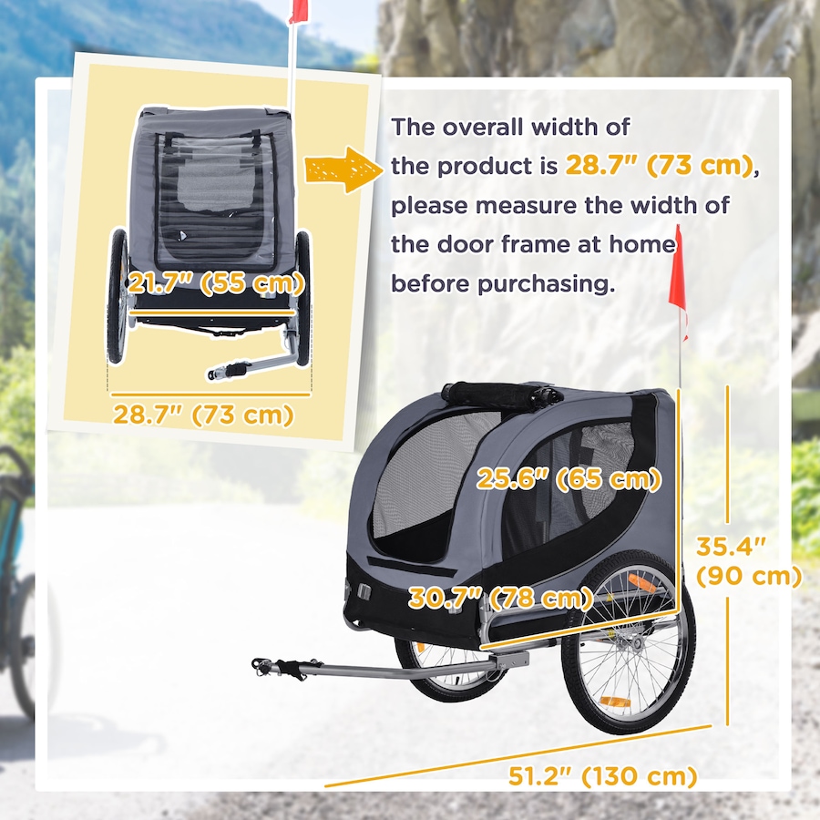 Image 982707_ALTMORE2.jpg, Product 982-707 / Price $129.99, Aosom Dog Bike Trailer, Pet Cart, Bicycle Wagon, Travel Cargo from PawHut on TSC.ca's Home & Garden department