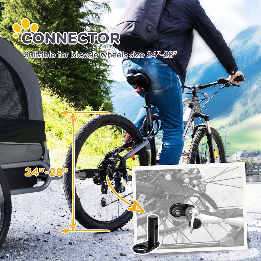 Image 982707_ALTMORE5.jpg, Product 982-707 / Price $129.99, Aosom Dog Bike Trailer, Pet Cart, Bicycle Wagon, Travel Cargo from PawHut on TSC.ca's Home & Garden department