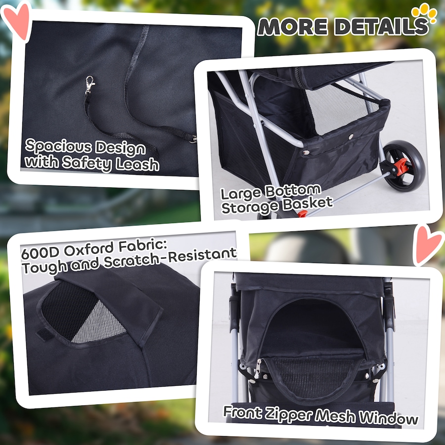 Image 982712_ALTMORE3.jpg, Product 982-712 / Price $99.95, PawHut Dog Stroller, One-click Folding Pet Stroller with Cup Holder from PawHut on TSC.ca's Home & Garden department