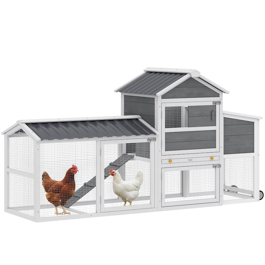 Image 982716.jpg, Product 982-716 / Price $259.99, PawHut Chicken Coop with Wheels, 80" L Mobile Hen House with Run from PawHut on TSC.ca's Home & Garden department