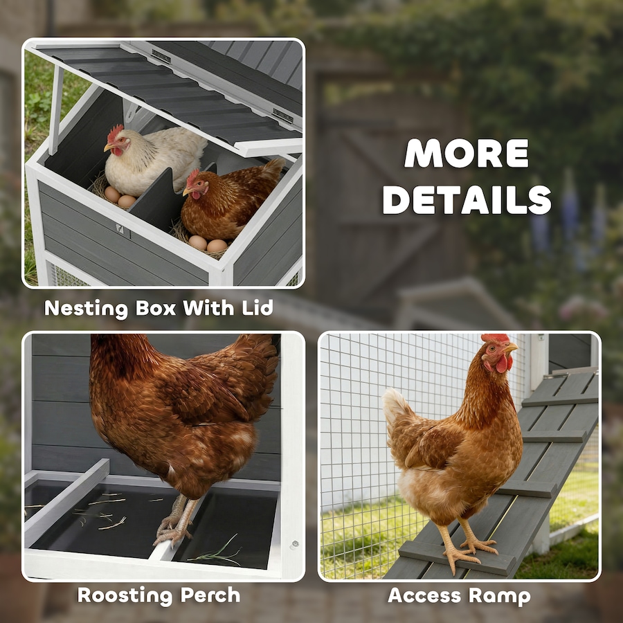 Image 982716_ALTMORE10.jpg, Product 982-716 / Price $259.99, PawHut Chicken Coop with Wheels, 80" L Mobile Hen House with Run from PawHut on TSC.ca's Home & Garden department